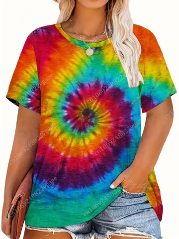 Printed Rainbow T-Shirt | Colorful Rainbow T-Shirt | Chic Hot Club