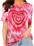 Dye Heart Printed T-Shirt | Dye Printed T-Shirt | Chic Hot Club