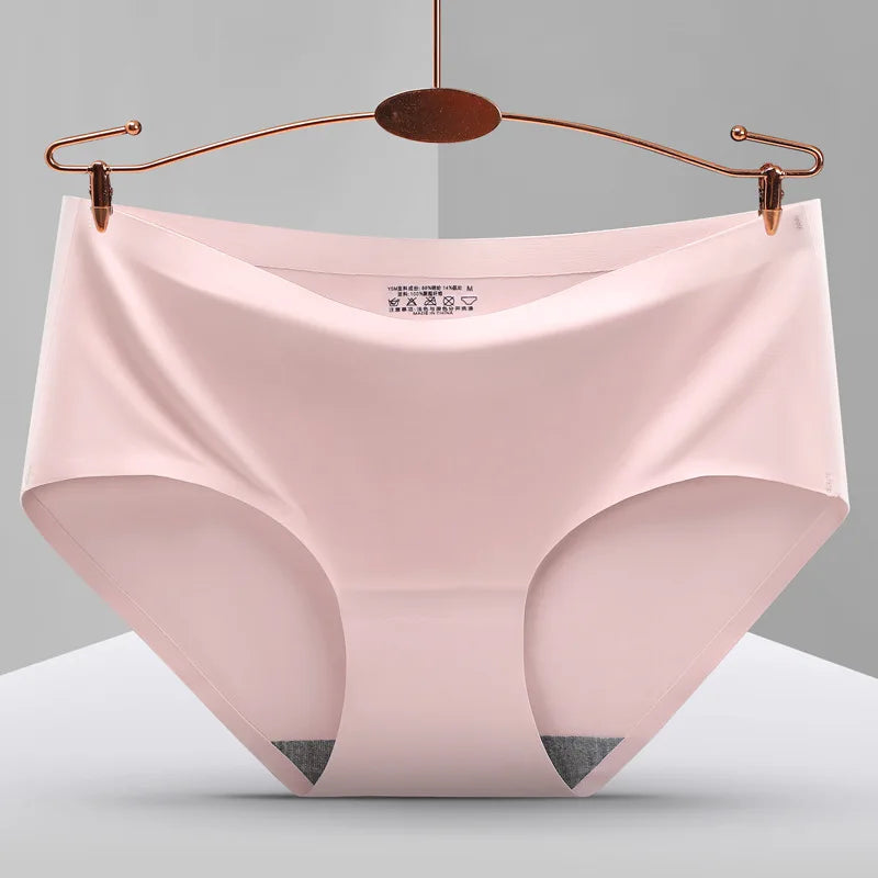 Women's Silk Underwear, TrowBridge 10PCS/Set Women's Panties Solid Seamless Underwear Plus Size Comfortable Briefs Silk Satin Lingerie Health Underpants
