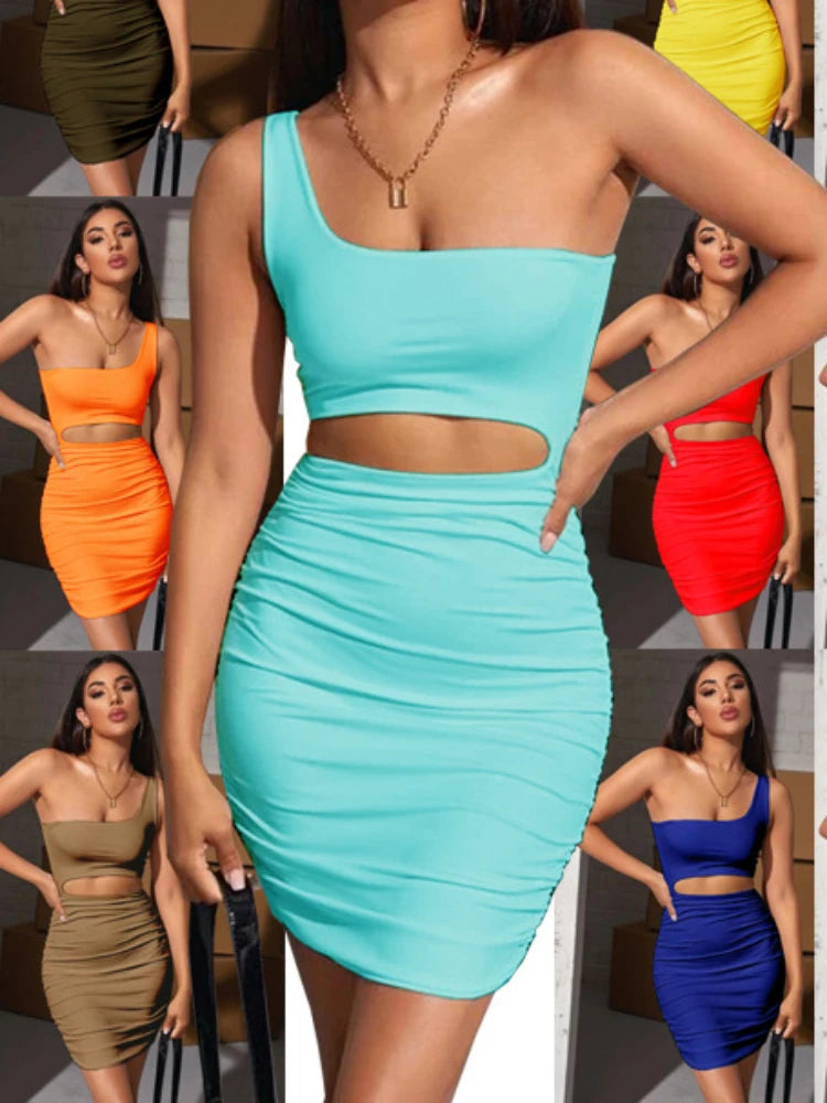 Women's Bodycon Dress | One Shoulder Dress | Chic Hot Club