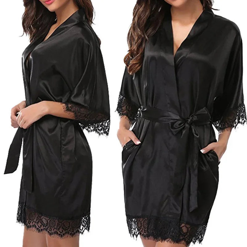 Women's Sleeping Robe | Sleeping Robe with Belt | Chic Hot Club