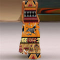 V-Neck Printed Dress | Striking Printed Dress | Chic Hot Club