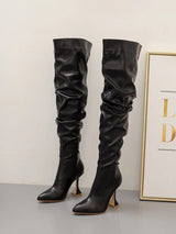 Leather Knee High Boots | High Heel Boots | Chic Hot Club