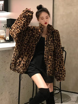 Faux Fur Jacket | Leopard Print Jacket | Chic Hot Club