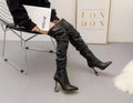 Leather Knee High Boots | High Heel Boots | Chic Hot Club