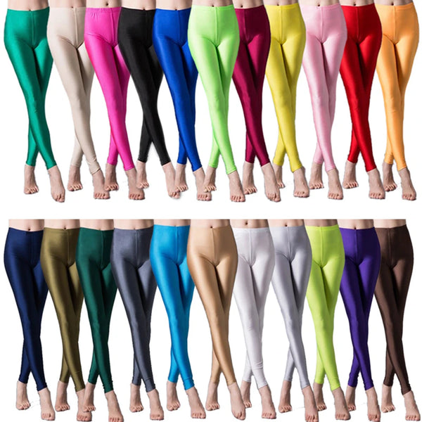 High Elastic Skinny Leggings Pencil Pants Slim Plus Size Trousers Shiny Yoga Pant For Female Sexy Skin Friendly Tight Legging