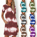 Tie-Dye Striped Dress | Casual Striped Dress | Chic Hot Club