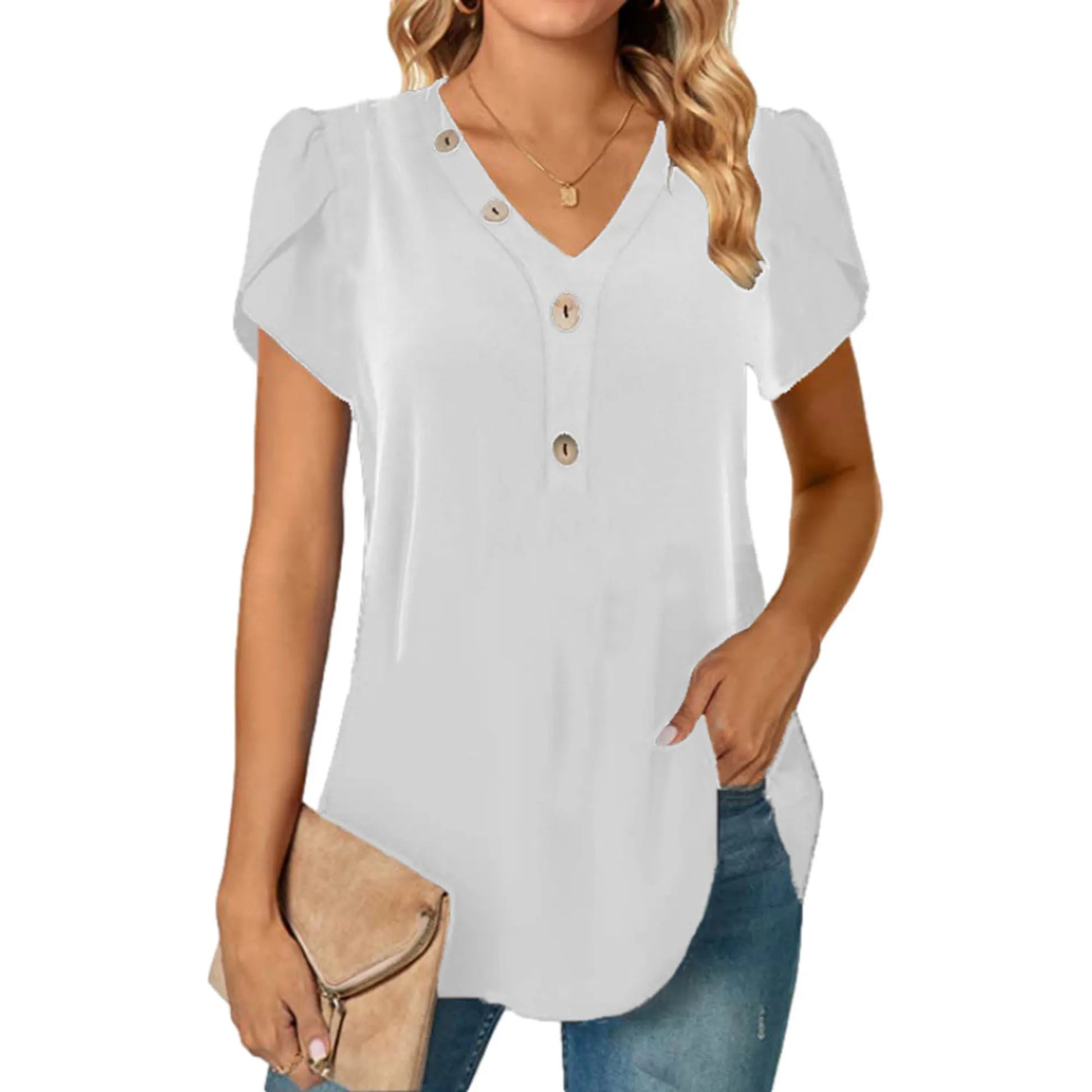 Women's V-Neck Shirt |  V-Neck Shirt | Chic Hot Club