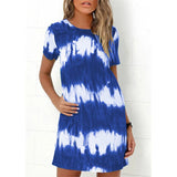 Tie-Dye Striped Dress | Casual Striped Dress | Chic Hot Club