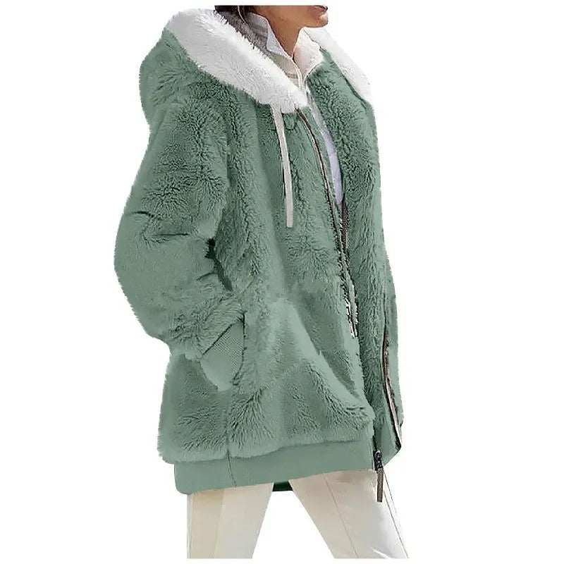 Women's Fleece Hooded | Fleece Hooded Jacket | Chic Hot Club