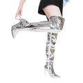 Silver Mirror Boots | Women's Silver Boots | Chic Hot Club