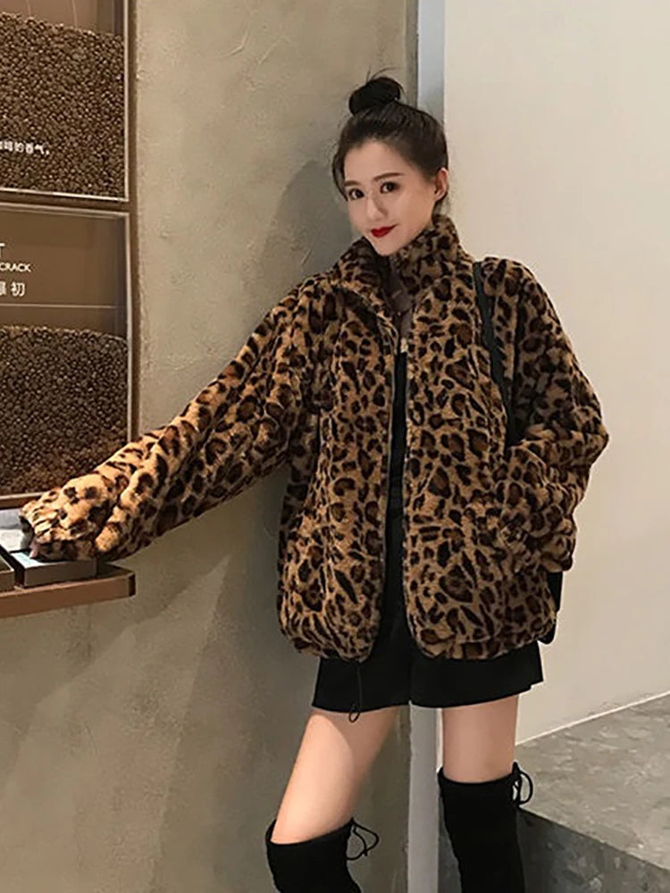 Faux Fur Jacket | Leopard Print Jacket | Chic Hot Club