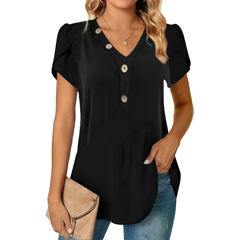 Women's V-Neck Shirt |  V-Neck Shirt | Chic Hot Club