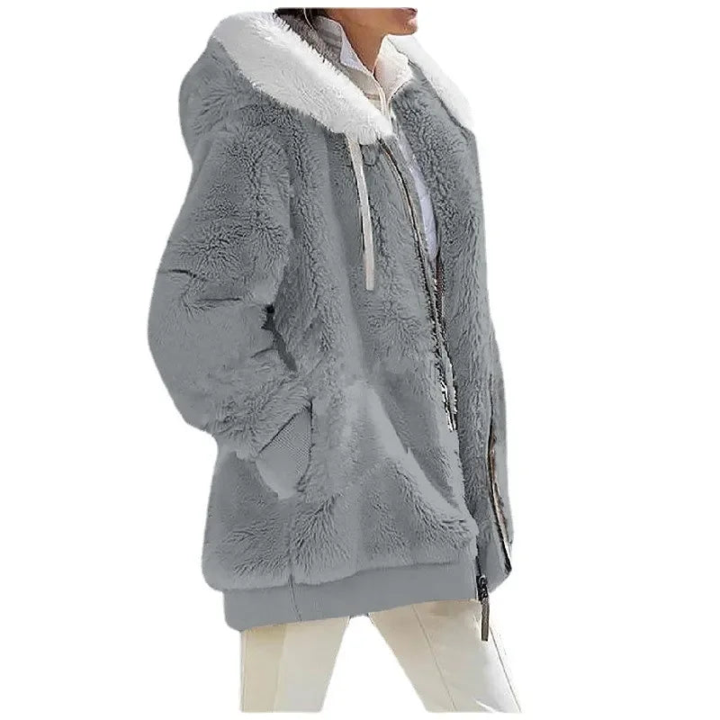 Women's Fleece Hooded | Fleece Hooded Jacket | Chic Hot Club