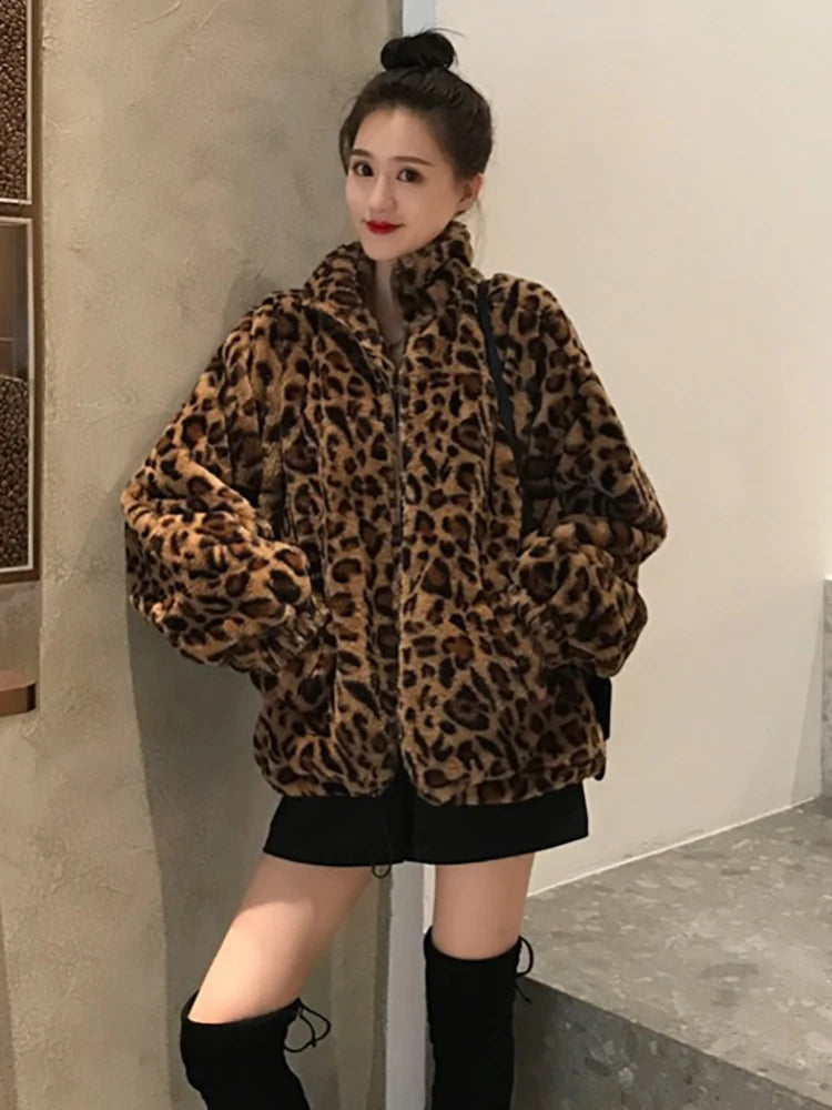 Faux Fur Jacket | Leopard Print Jacket | Chic Hot Club