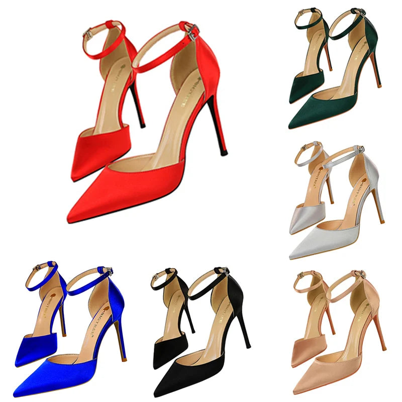 Bridal Heel Sandals | Ankle Strap Heels | Chic Hot Club