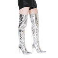 Silver Mirror Boots | Women's Silver Boots | Chic Hot Club