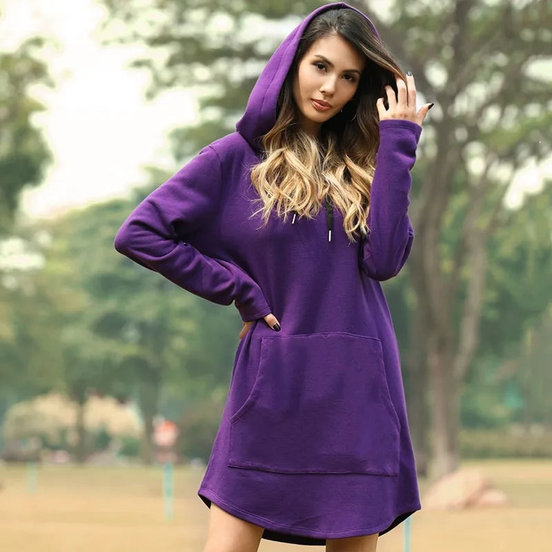 Women's Hoodie Dress | Casual Hoodie Dress | Chic Hot Club