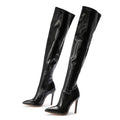 Leather Knee-High Boots | White Knee-High Boots | Chic Hot Club