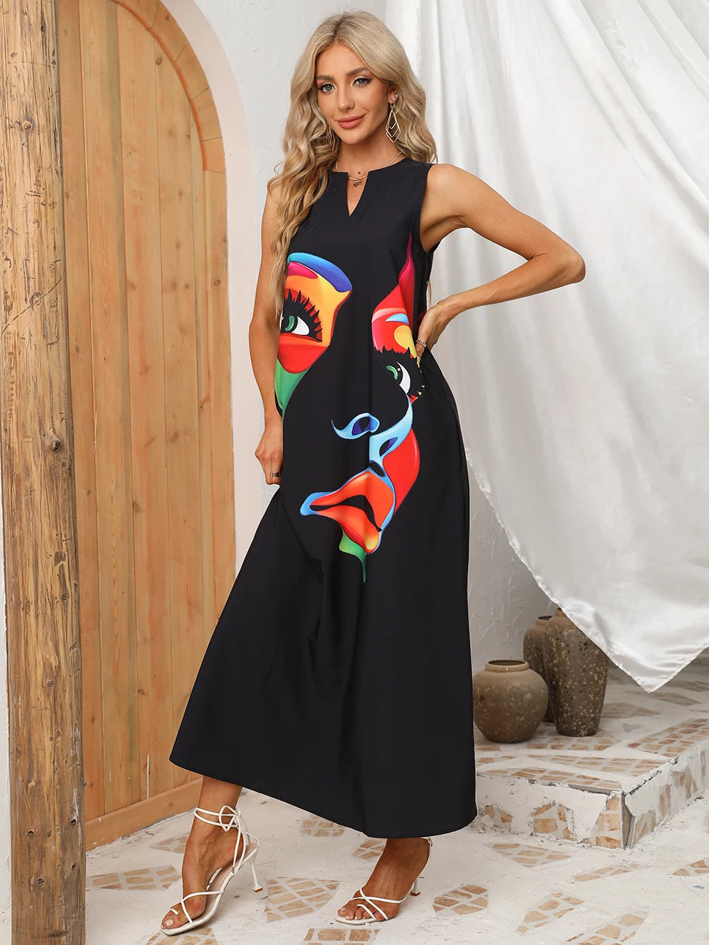 Long Black Sleeveless Dress | Black Sleeveless Dress | Chic Hot Club