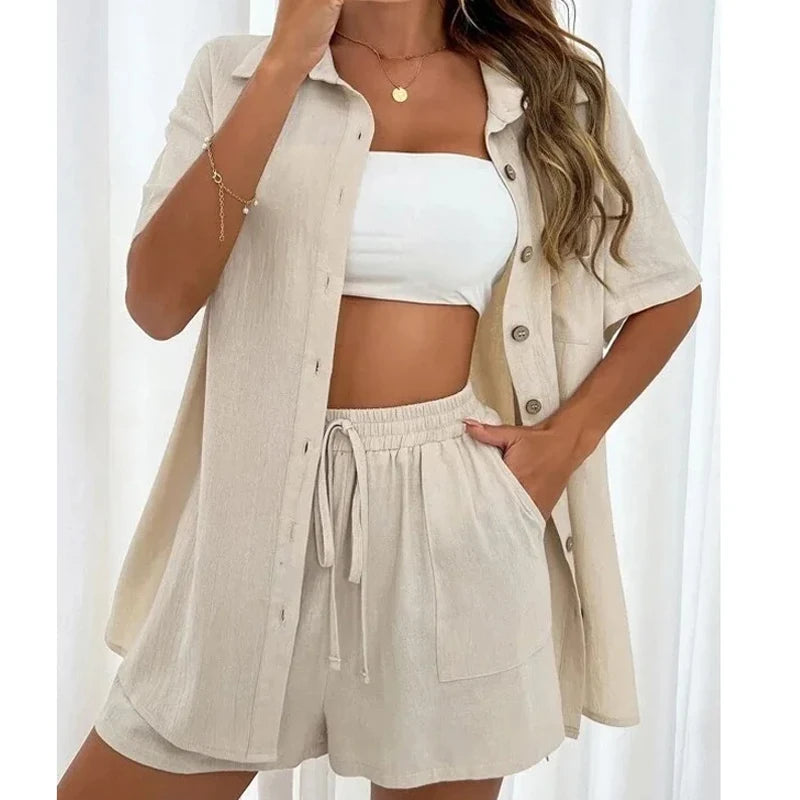 Women's Short Set | Shirt and Shorts Set | Chic Hot Club