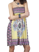 Women's Strapless Boho Dress