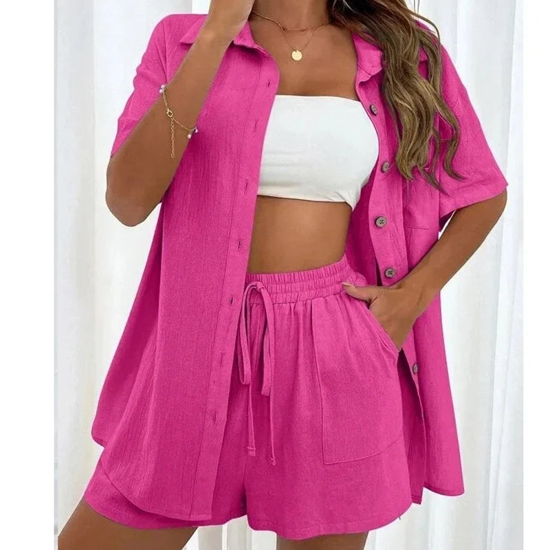 Women's Short Set | Shirt and Shorts Set | Chic Hot Club