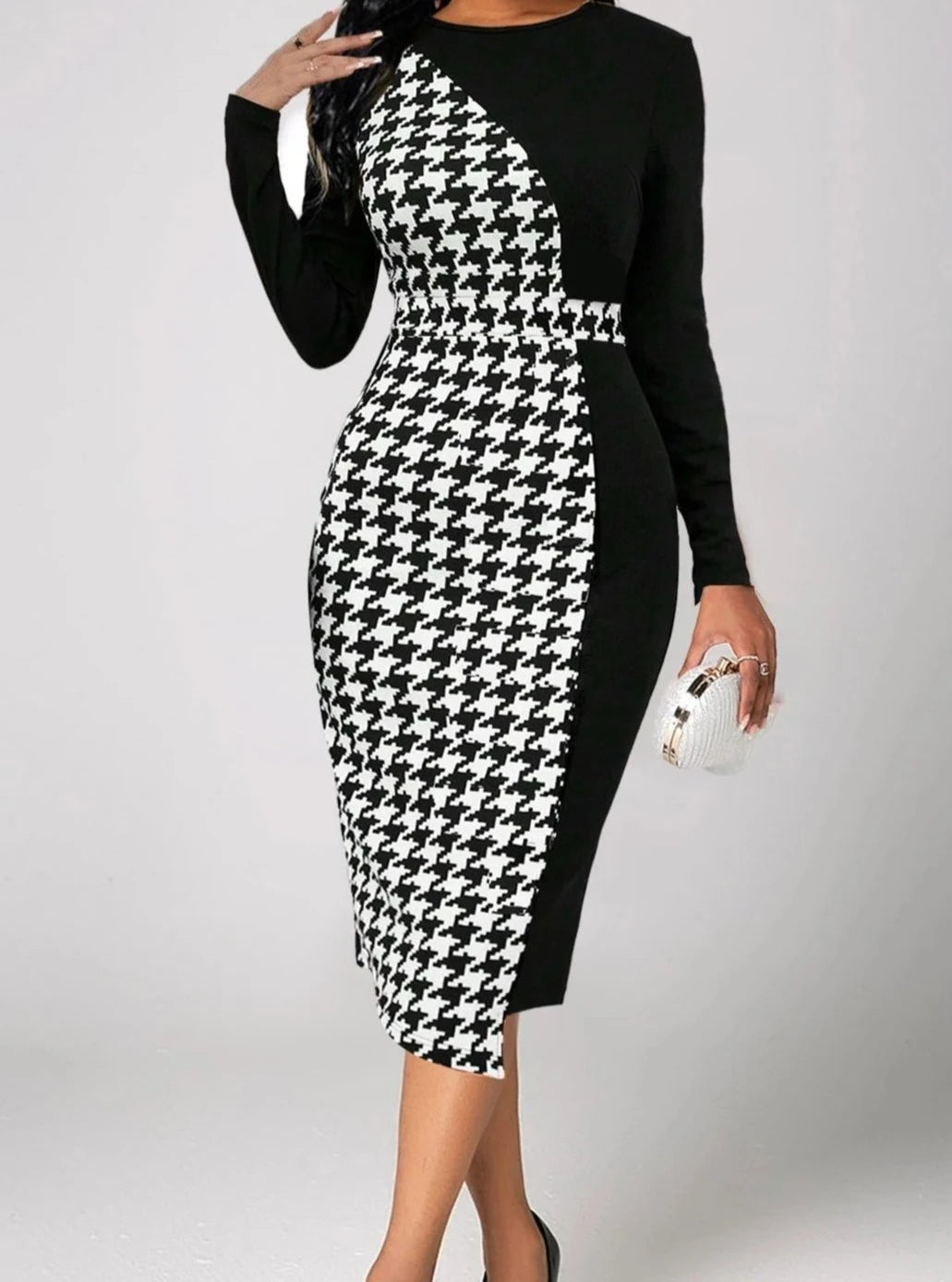 Women's Print Dress | Women's Long Sleeve Dress | Chic Hot Club