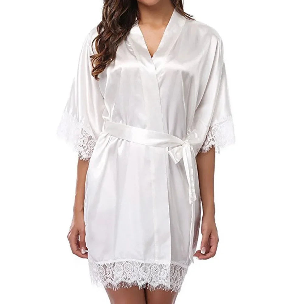 Women's Silk Robe | Sleeping Robe with Belt | Chic Hot Club