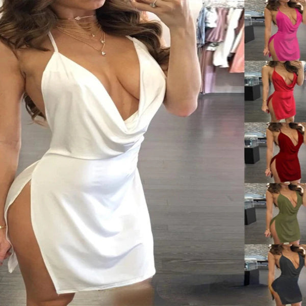 Sexy Wrap Deep V Neck Dress