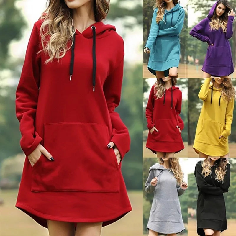 Women's Hoodie Dress | Casual Hoodie Dress | Chic Hot Club