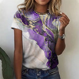 Marble Print T-Shirt | Women’s Marble Print T-Shirt | Chic Hot Club