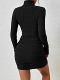 Black Mini Dress | Long-Sleeve Black Dress | Chic Hot Club